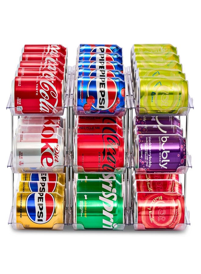 Sorbus 3-Tier Can Organizer for Pantry - Stackable Can Storage Organizer for Kitchen Cabinet, Can Rack Organizer for Pantry Shelf, Canned Food Dispenser with Rolling Design, Adjustable 2 or 3 Tiers - Image 5