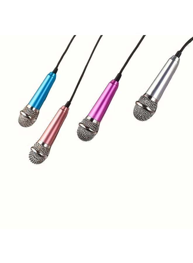 Rose Golden Mini Microphone 3 5mm Jack Portable for Recording Karaoke Gaming Streaming - Image 4