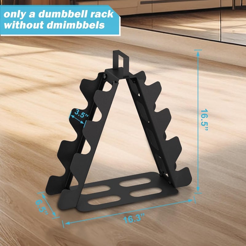 ZHSX Dumbbell Rack 4 tier(Dumbbells not included), A-Frame Black Metal Dumbbell Holder with Handle, Multilevel Weight Storage Organizer for Dumbbells, Tree Shape Compact Weight Rack/Holder - Image 2
