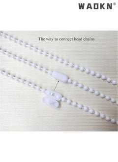 WAOKN 10 Meters Roller Blind Cord with 10 Pieces Plastic Roller Blind Chain Connectors for Roller, Roman, Vertical, Venetian Blind, Roller Blind Fittings, Roller Blind Spares, Roller Blind Cord  - Image 3