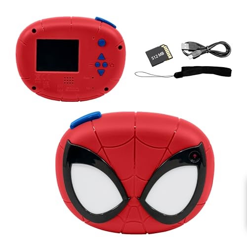 ekids Spiderman Kids Camera with SD Card, Digital Camera for Kids with Video Recording, Built-in Digital Stickers for Fans of Spiderman Gifts - Image 1