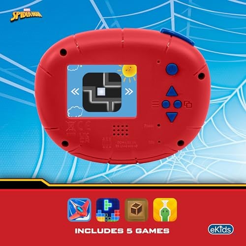 ekids Spiderman Kids Camera with SD Card, Digital Camera for Kids with Video Recording, Built-in Digital Stickers for Fans of Spiderman Gifts - Image 4