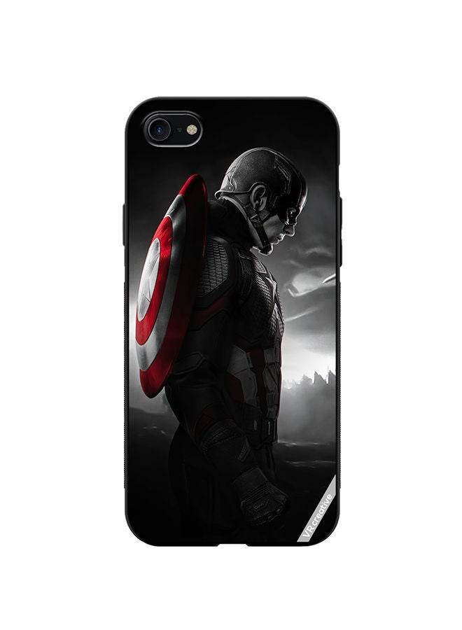VR CREATIVE Protective Case Cover For Apple iPhone SE (2022) Captain America Design Multicolour - Image 1