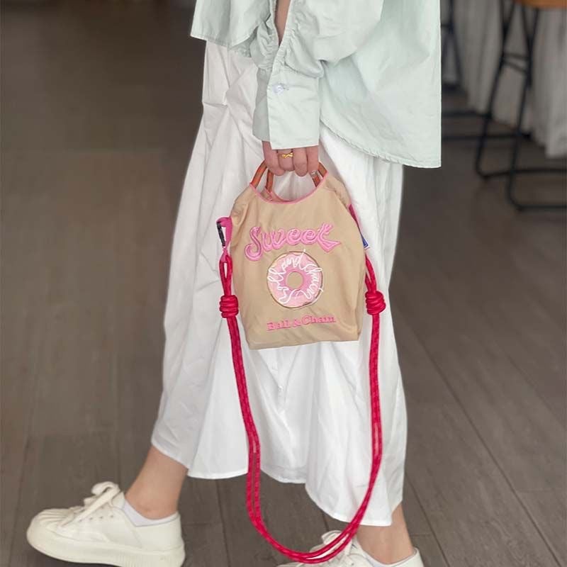 Canvas Japanese Chain Nylon Canvas Bag Embroidered Shopping Embroidery Shopping Environmental Protection Homemade Shopping Bag Shopping Bag - Image 5