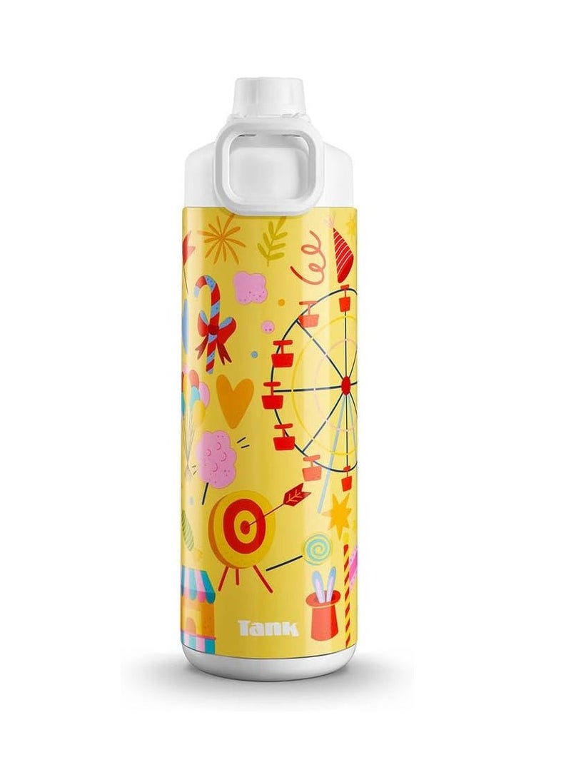 TANK Insulated Plastic Water Bottle – BPA-Free, Leak-Proof, Reusable Sports & Travel Bottle for Hot & Cold Drinks, Lightweight & Durable with Easy Carry Handle  - Image 3