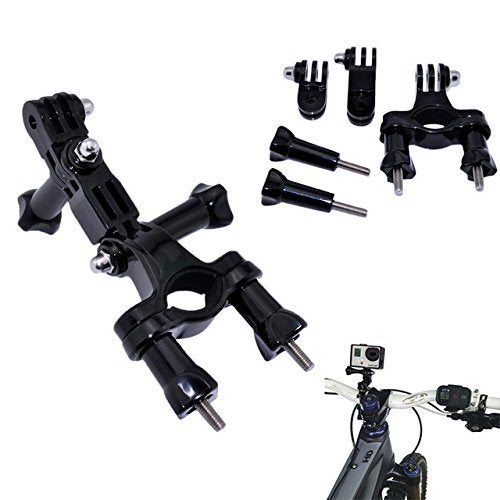 Quikprof Plastic Bike Motorcycle Handlebar Seatpost Pole Mount for Gopro Hero HD 1 2 3 with Pivot Arms, Black - Image 3