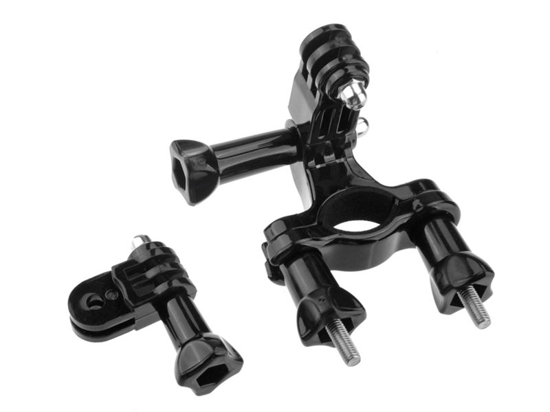 Quikprof Plastic Bike Motorcycle Handlebar Seatpost Pole Mount for Gopro Hero HD 1 2 3 with Pivot Arms, Black - Image 1