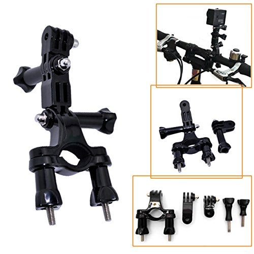 Quikprof Plastic Bike Motorcycle Handlebar Seatpost Pole Mount for Gopro Hero HD 1 2 3 with Pivot Arms, Black - Image 2