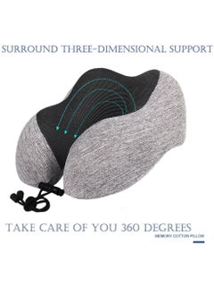 HomarKet Travel Pillow Kit Comfortable & Breathable Memory Foam Neck Pillow with 3D Sleep Mask Earplugs and Luxury Bag  - Image 5