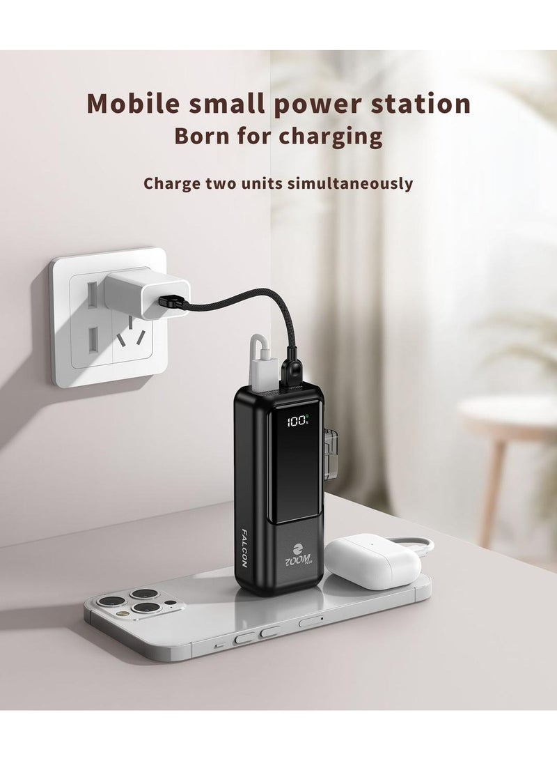 Zoom Plus ZP15 Falcon 10000mAh Power Bank with Dual Fast Charging Ports, Digital Display, and 22.5W Ultra-Fast Output for All Smart Devices - Image 1