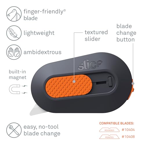 Slice Mini Box Cutter | Manual Retracting | Safe Ceramic Box Cutter Lasting 11x Longer than Metal | Keychain Box Opener | 2 Pack - Image 2