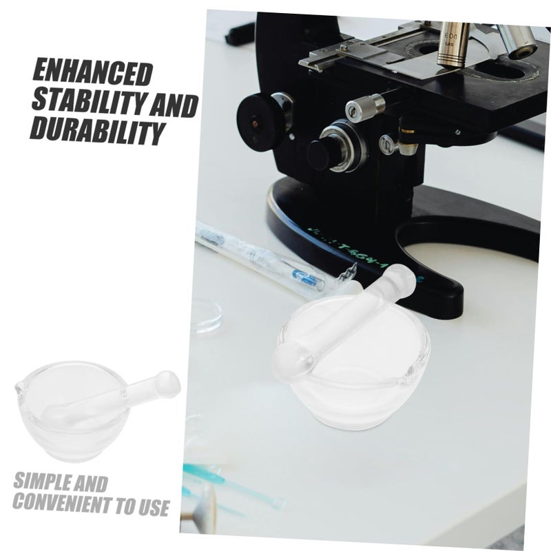 Glass Set Laboratory Grinder For Chemical Experiments Kitchen Use Easy To Clean Crack Resistant Crushing Mixing - Image 3