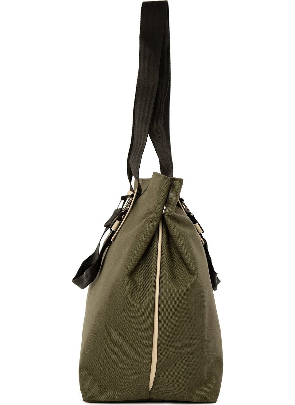 Bagmori Khaki Garnished Mother Baby Care Bag with Snap Fastener and Hanger  - Image 4