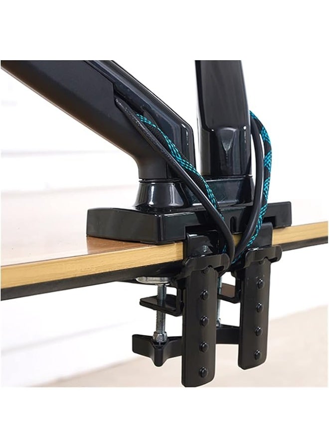 حامل شاشتين بذراع غاز متحرك ومداخل USB 3.0 – مناسب لشاشات من 17 إلى 27 بوصة – يدعم حتى 9 كجم لكل ذراع – تصميم مريح ويوفّر مساحة المكتب - Image 2