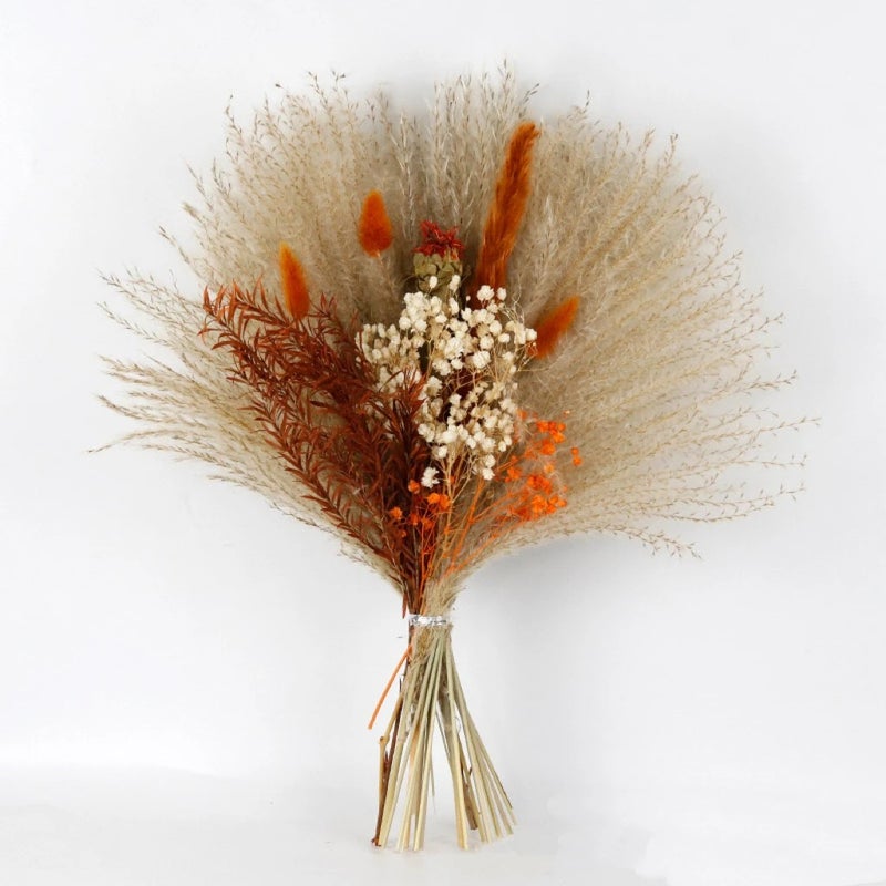 Y&D Valentine's Day Dried Flower Bouquet - Babysbreath, Eucalyptus & Pampas Grass Mix - CH106 - Dried Plants for Thanksgiving Decor - Image 1