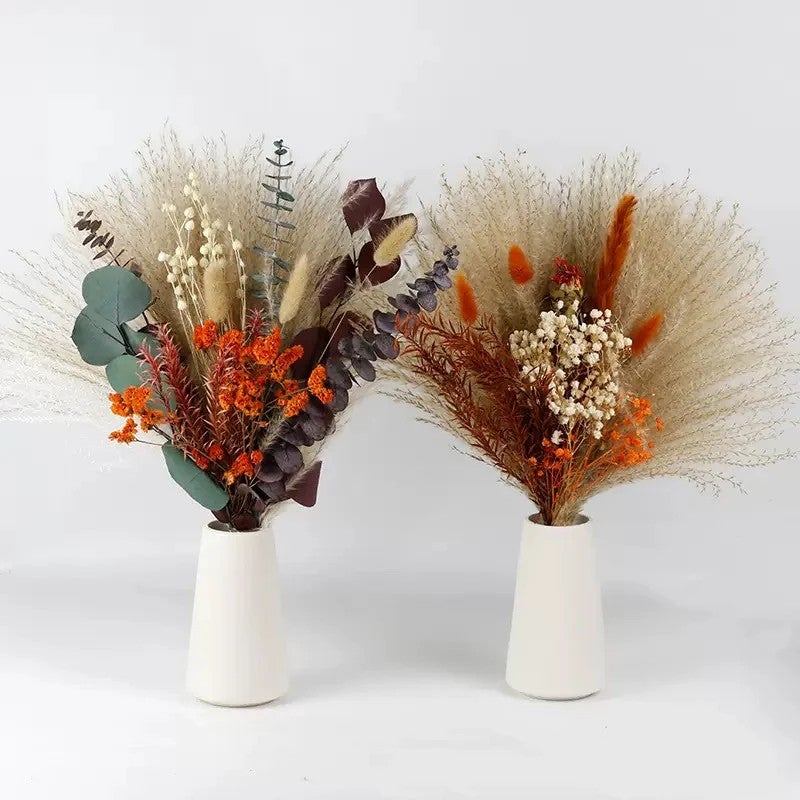 Y&D Valentine's Day Dried Flower Bouquet - Babysbreath, Eucalyptus & Pampas Grass Mix - CH106 - Dried Plants for Thanksgiving Decor - Image 2