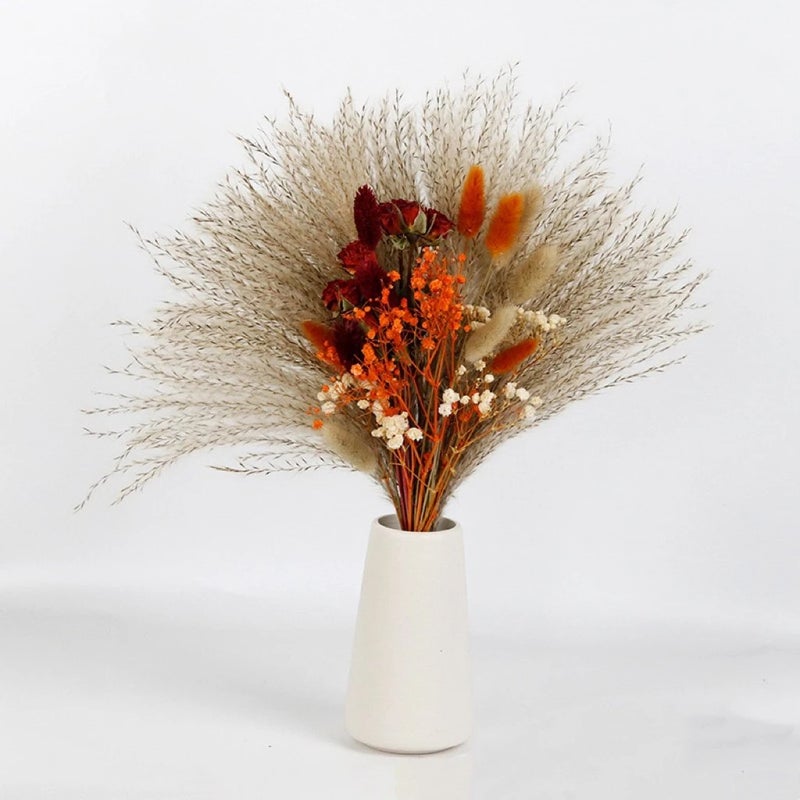 Y&D Valentine's Day Dried Flower Bouquet - Babysbreath, Eucalyptus & Pampas Grass Mix - CH106 - Dried Plants for Thanksgiving Decor - Image 5