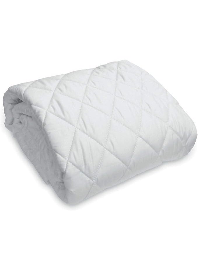 Harmony Home Satin Mattress Protector – Space Pattern, White | Double 120×200×3 cm - Image 2