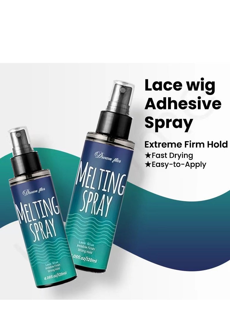 Dream Women Lace Tint Spray for Wigs Glue, Natural Finishing Edge Control Lace Color, Strong Hold Invisible Hair Bonding Glue, Edge Control for Women Toupees& Hairpieces - 120ML  - Image 4