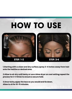 Dream Women Lace Tint Spray for Wigs Glue, Natural Finishing Edge Control Lace Color, Strong Hold Invisible Hair Bonding Glue, Edge Control for Women Toupees& Hairpieces - 120ML  - Image 5
