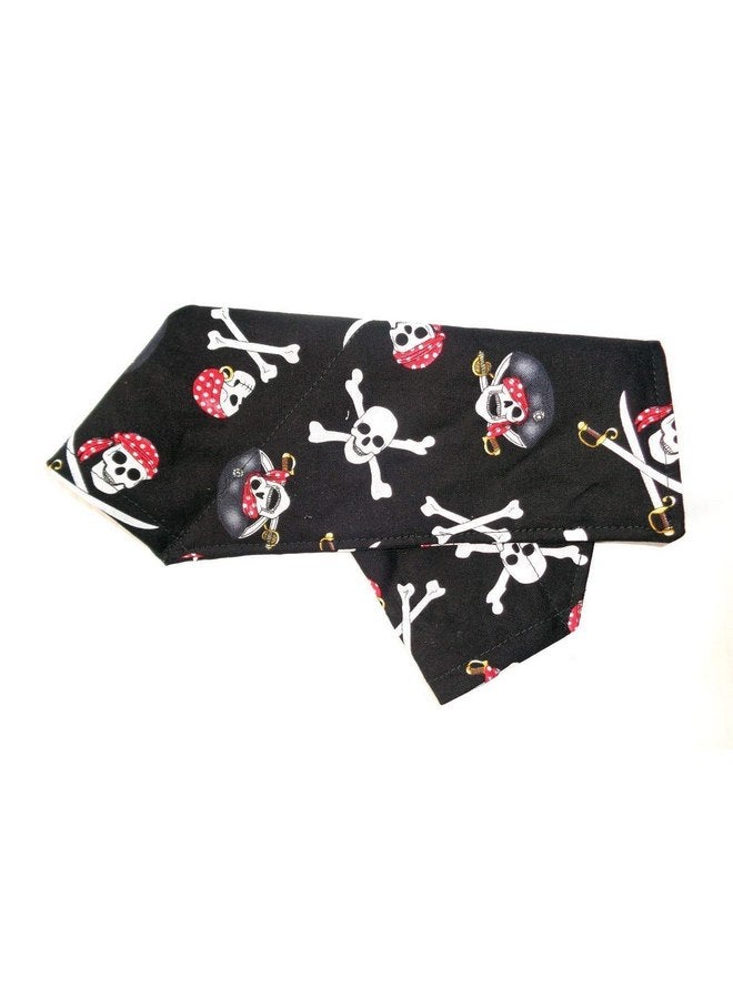 No Tie Pirate Skull Reversible Swords and Crossbones Cat Dog Bandana Slip On pet neckwear (Medium Large) - Image 4