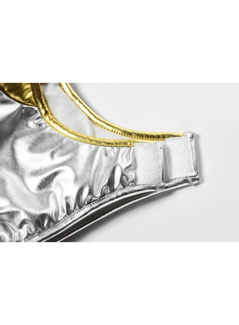 YelaJoy Astronaut Costume for Kids Space Jumpsuit with Astronaut Helmet Gloves Name card,Spaceman Pretend Role Play Dress Up - Image 3