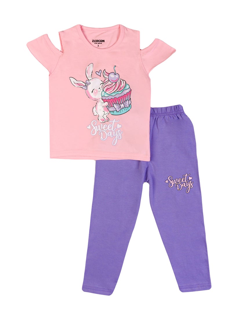 Zercon Summer Pajama Set for Girls  - Image 1