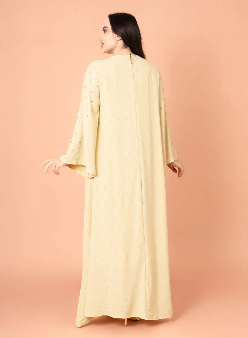 IKKXA Crystal Breeze Jalabiya Yellow
