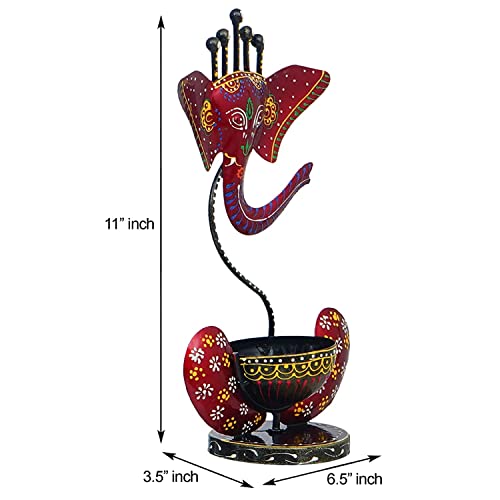 Discount ARA Iron Showpiece For Home Decor-Figurine-Home Decorative Items/Home Decor Items For Living Room/Pooja Room-Diwali Gift Items/Home Decoration Items,Red - Image 3