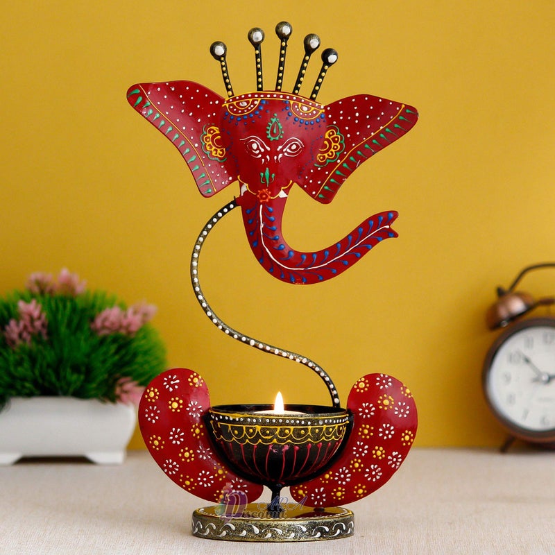 Discount ARA Iron Showpiece For Home Decor-Figurine-Home Decorative Items/Home Decor Items For Living Room/Pooja Room-Diwali Gift Items/Home Decoration Items,Red - Image 5