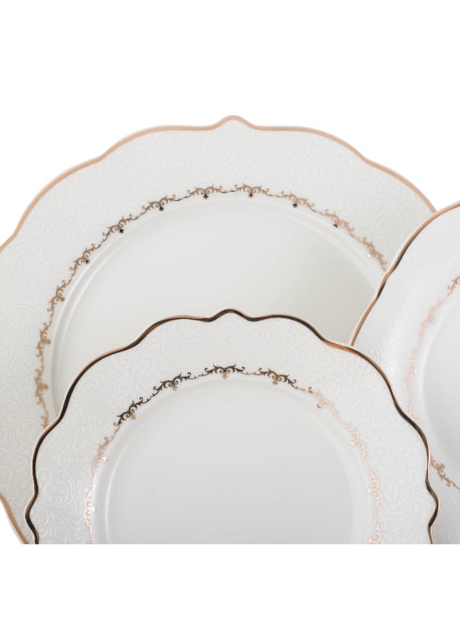 Dania 28-piece porcelain dining set with gold engraving, suitable for 6 people - Image 4