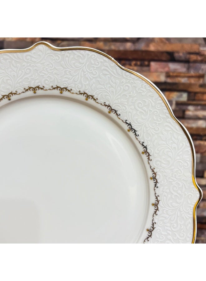 Dania 28-piece porcelain dining set with gold engraving, suitable for 6 people - Image 3