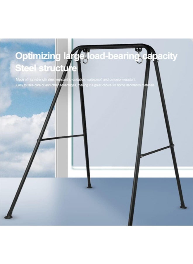 حامل أرجوحة، حامل كرسي أرجوحة لمعظم الكراسي المعلقة، مع خطافين مناسبين لحامل أرجوحة فولاذي شديد التحمل للاستخدام الداخلي والخارجي، أقصى حمولة 286.6 رطل - Image 3