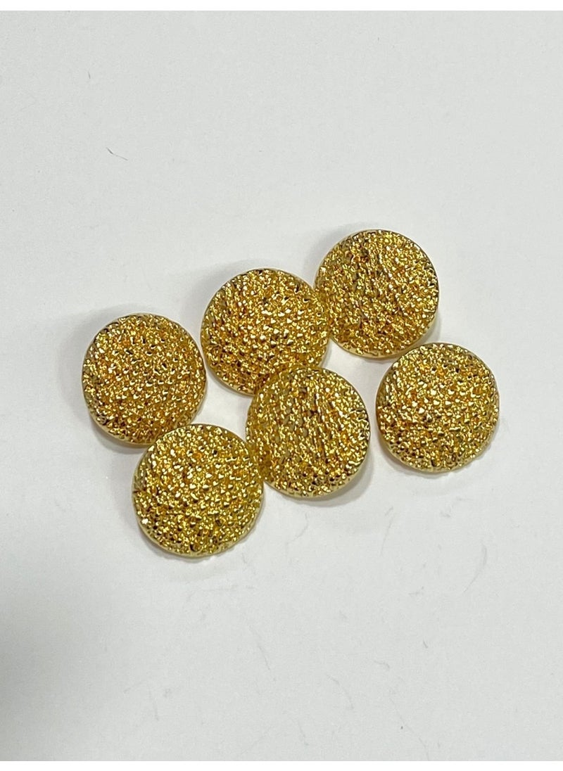 Karan Tuhafiye - Jacket Coat Button / Design Button / Special Coated Button / Gold 6 Piece Set 2.2 cm - Image 1