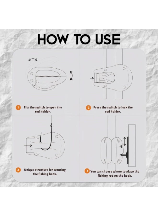 MIRFA Fishing Rod Multifunctional Holder Pole Clips (Pack of 4) - Image 5