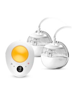 Egg Style Electric Breast Pump, Hands Free, Double Wearable Cups With Nightlight Function, Low Noise, USB Rechargeable, Memory Function, 3 modes and 9 levels, 240 ml each