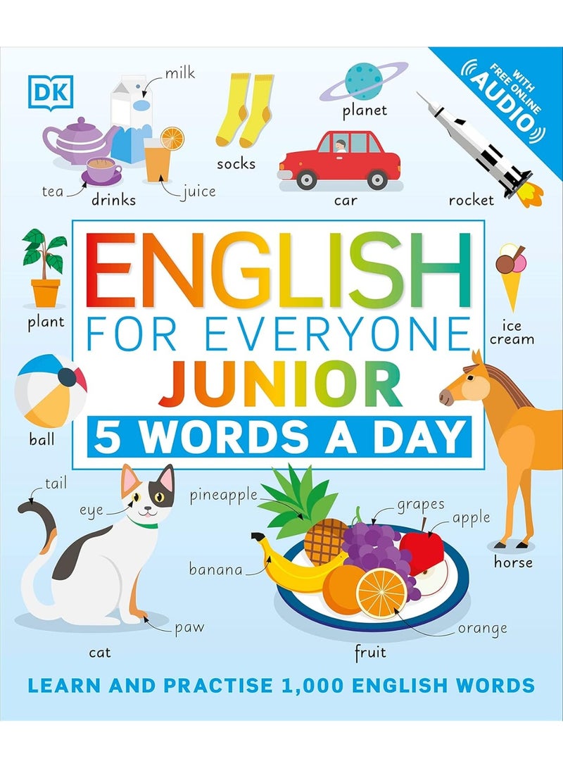 English for Everyone Junior 5 Words a Day: Learn and Practise 1,000 English Words Flexibound