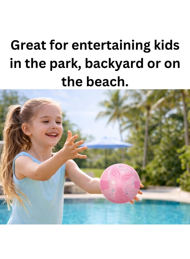 Trishi Coconut Grove Mini Beach Aqua Ball for Kids & Adults – Lightweight Water Ball Toy for Pool, Beach & Outdoor Play, Soft Inflatable Summer Ball for Swimming & Fun Games (PEARL THE MERMAID) - Image 5
