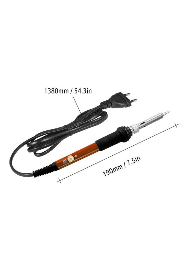 NIBEMINENT 60W Professional Electric Adjustable Temperature 200-450℃ Soldering Iron Welding Repair DIY Hand Tool silver 22.0x12.5x3.5cm - Image 3