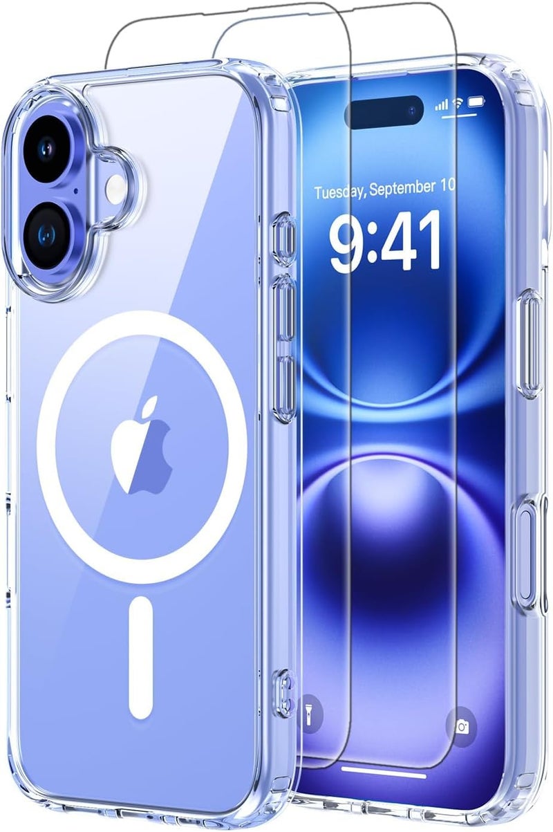 Caisles Ultra-Hybrid Transparent Clear Case– Anti-Yellow, Magnetic Ring, Camera Protection, Shockproof, Slim Fit & Wireless Charging Safe (iPhone 16 Plus) - Image 1