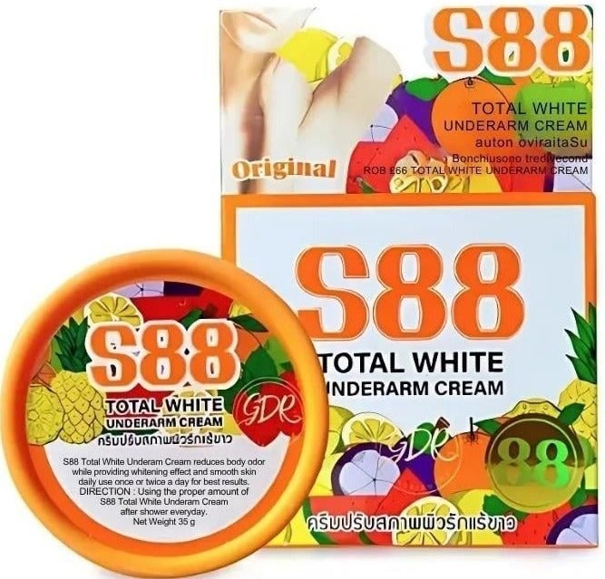 Original Thai Total White Cream for Lightening The Armpit Area and Eliminating Sweat odor, 35 g