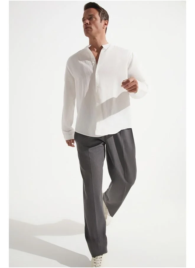 JUNE June Exclusive Men Long Sleeve Shirt Ecru