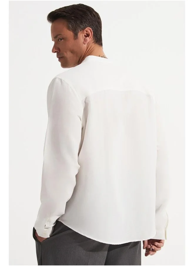 JUNE June Exclusive Men Long Sleeve Shirt Ecru