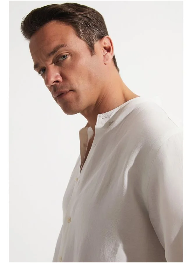JUNE June Exclusive Men Long Sleeve Shirt Ecru