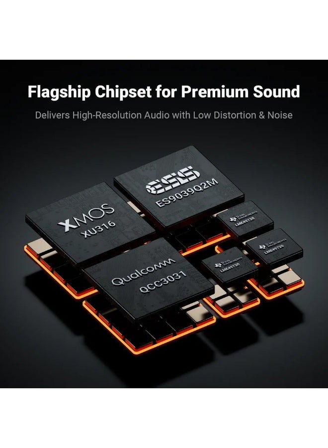 Fosi Audio ZD3 Bluetooth USB Desktop DAC ARC Input, ES9039Q2M Fully Balanced Digital Decoder for Stereo Amplifier with Remote, 12V Power Supply - Image 4