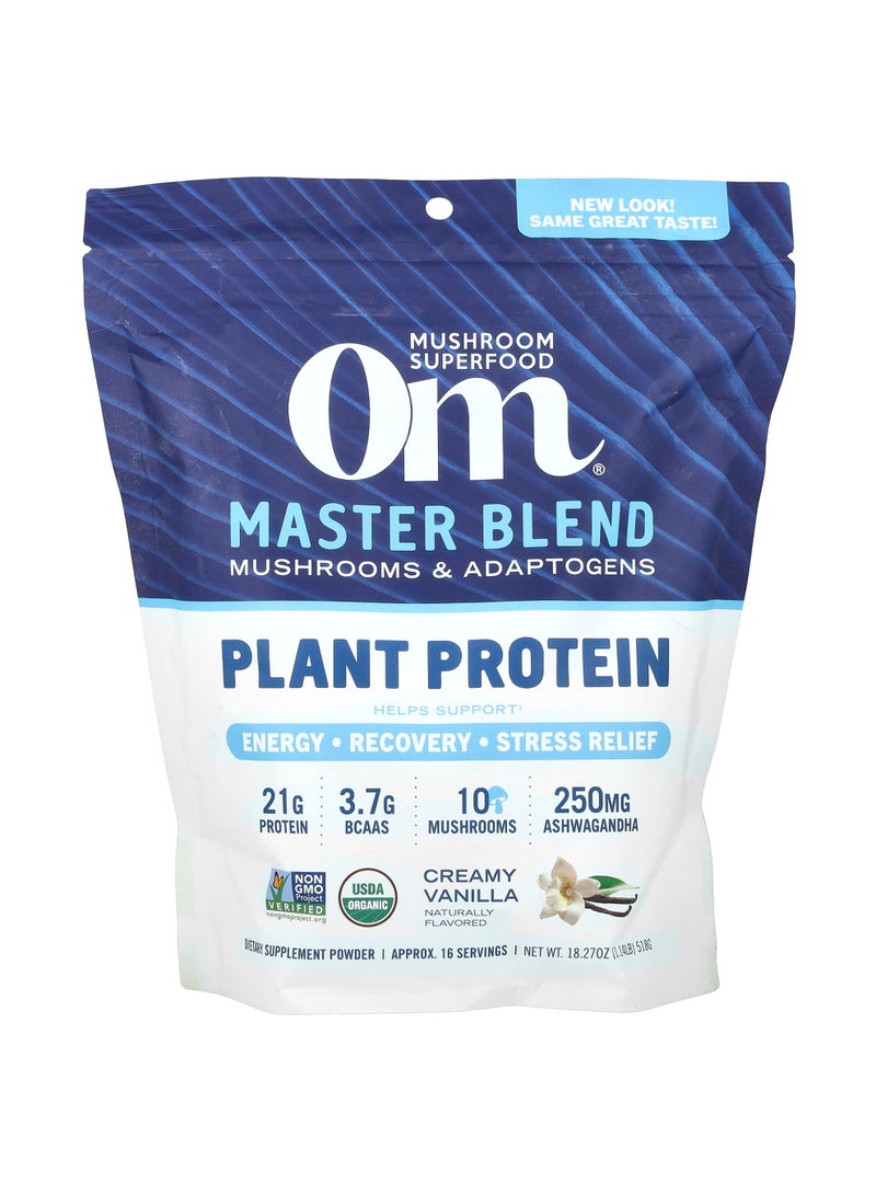 Master Blend, Plant Protein, Creamy Vanilla, 1.14 lbs (518 g)