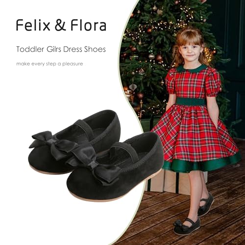 Felix & Flora Girls Dress Shoes - Mary Jane Ballet Flats Party Wedding School Size 10 Little Kid - Image 3