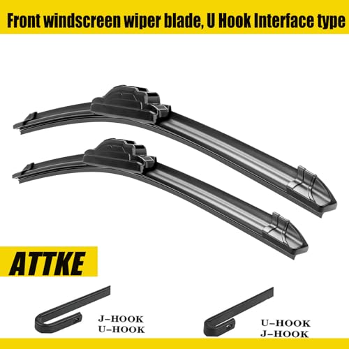 ATTKE 3 Wiper Blades 24" + 22" Front Wiper + 12" Rear Wiper Blades for Toyota Land Cruiser 2008-2020/Lexus LX570 2008-2020-OE Original Quality (Pack of 3) - Image 2