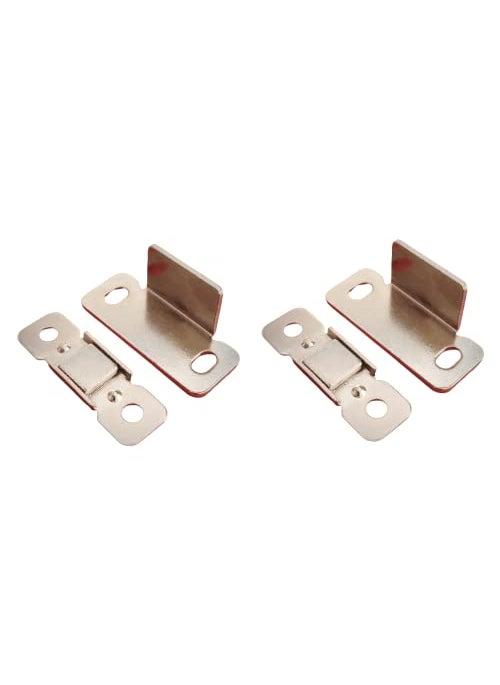 Generic Mini Door MagnetDoor CatcherDoor Magnetic Stopper Door Magnetic Holder Door Stopper CabinetWhite L TypePack of 2  - Image 1