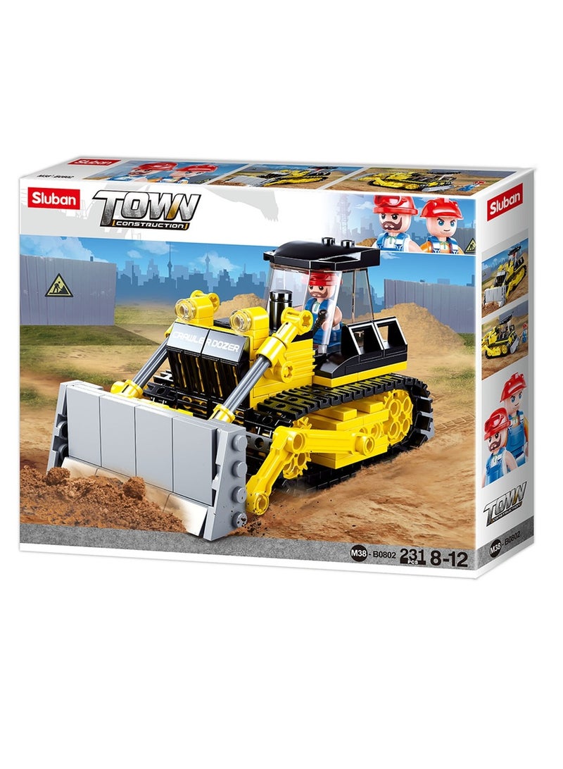 Sluban Sluban - Town Construction Bulldozer Bricks Set 231 Pieces - M38-B0802 - Image 1